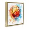 Stupell Industries Basketball Chromatic Splash Floater Framed Canvas Wall Art Design by LSR Design Studio